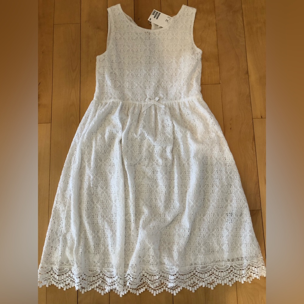 H&M girls lace white dress